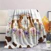 1PC Animals and textures Print FlAannel Blanket, High quality Comfortable for All Seasons, Home Decor, Warmth and Comfort