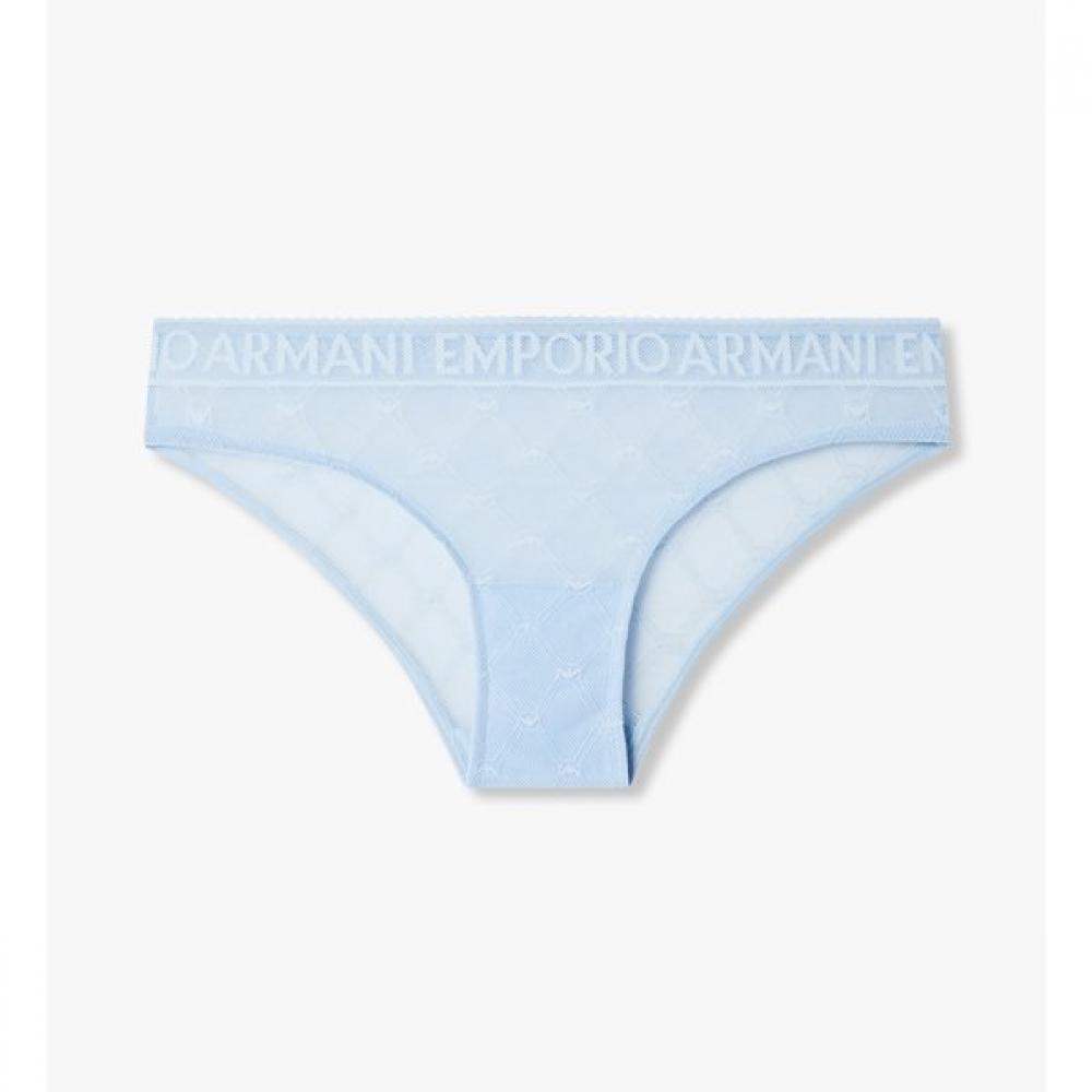 Emporio Armani Женские сетчатые трусы с бриллиантовым узором S XS