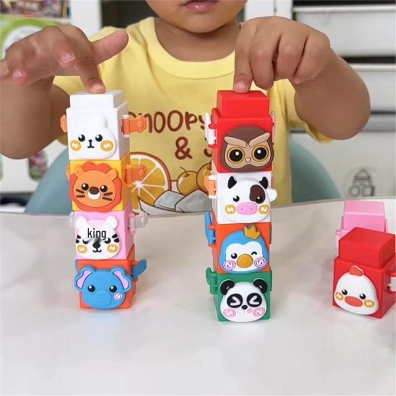 

Jenga Cute Cartoon Animal Stacking Blocks: Educational Early Learning Toys Standard