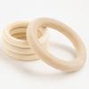 12Pcs Wooden Ring DIY Stylish Unfinished Jewelry Making Wood Pendant Connector for Children