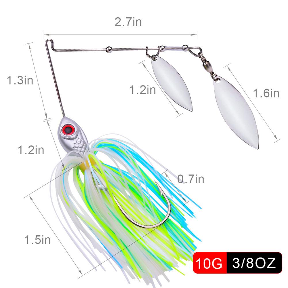 Spinnerbait Fishing Lures Bass Fishing Lure Spinner Baits Kit Hard Metal Buzzbait Spinnerbait Jigs For Bass Pike Trout Salmon 10g/14g