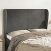 Vidaxl Wingback Headboard, Dark Grey, 147X23X118/128 Cm, Velvet