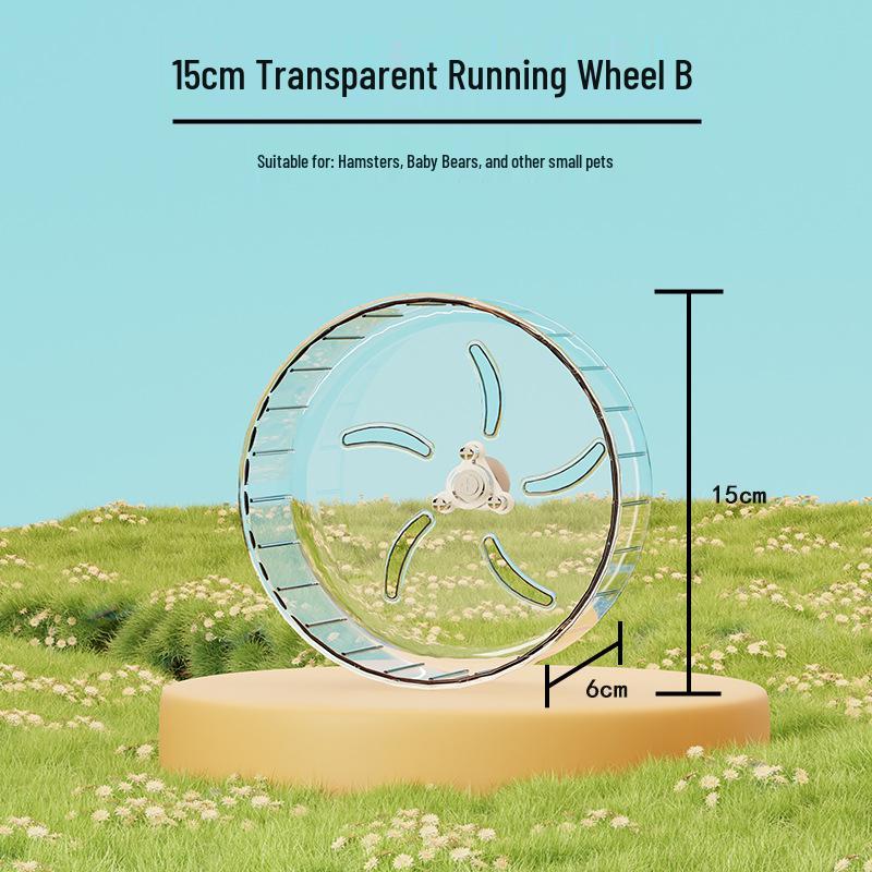 Super Silent Hamster Running Wheel Toy - Large Size Golden Hamster Exercise Ball with Stand for Cage Landscaping.