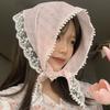 Korean Ins Lace Hair Scarf Retro Hollow Lace Triangle Hair Band Strap Hair Bag Headscarf Travel Photo Headband Turban Accessorie