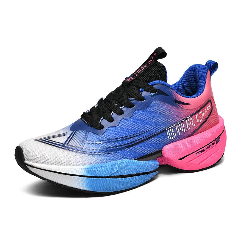 Summer outdoor sports new running shoes male students children shock absorption professional sports racing carbon board running shoes lightweight