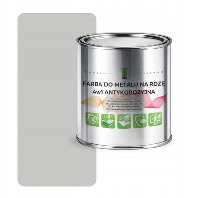 4-in-1 Anti-rust Paint for Metal Grey Ral7047 and I See Zinc Steel Cast Iron 1l Matt