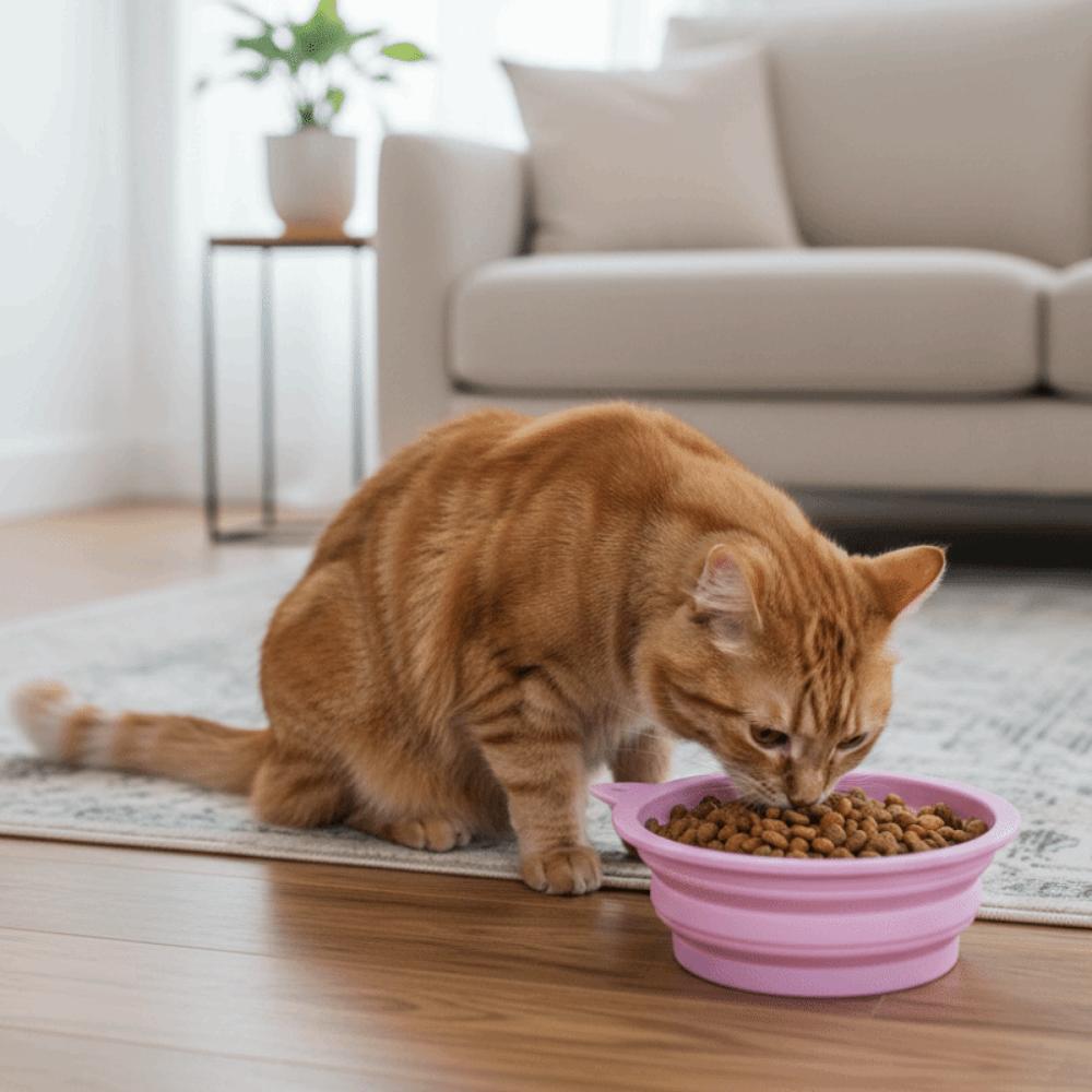 Lightweight Folding Portable Pet Bowl Silicone Suction Cup Slow Food Feeder with Hanging Hook Dog Feeding Bowl for Cats Puppy