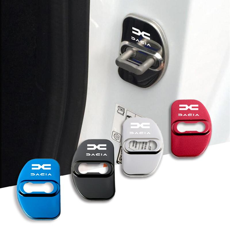4Pcs Car Door Lock Cover Stainless Steel Protection Accessories For Dacia Duster Logan Sandero Stepway Dokker Lodgy MCV 2019 NN40