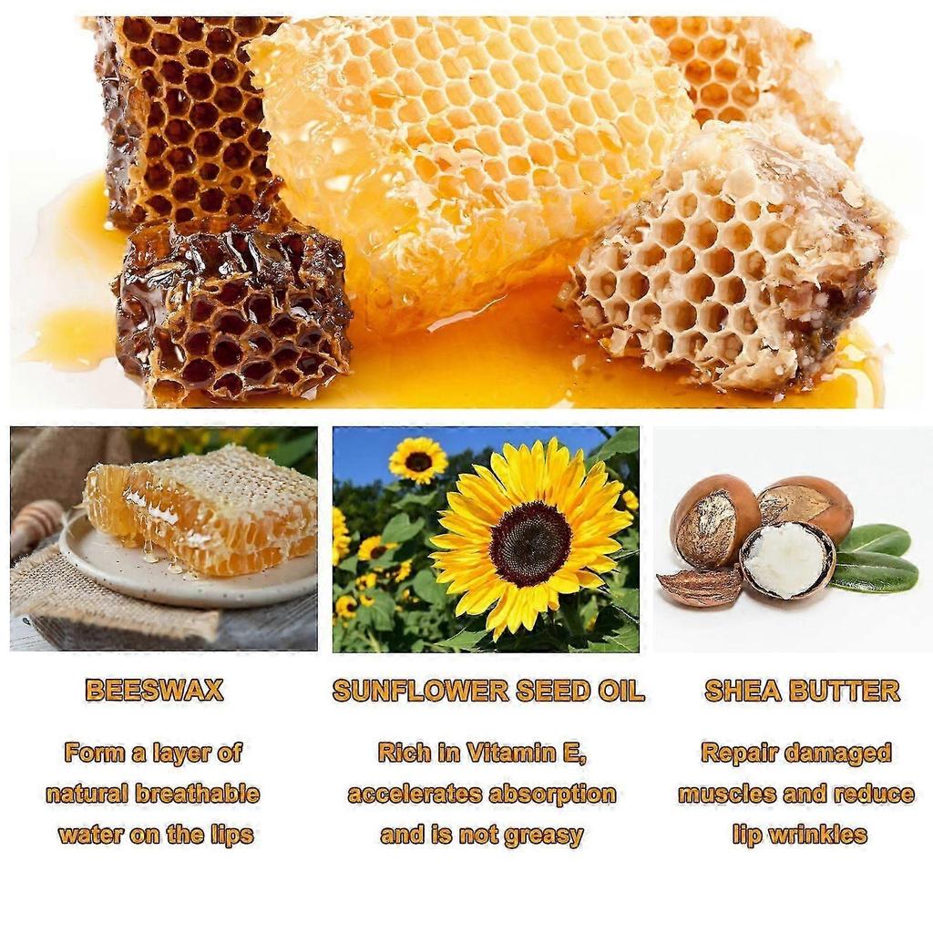 Hydrating Lip Balm with Beeswax & Shea Butter  Anti-Cracking, Reduces Lip Lines, Overnight Lip Mask, Non-Greasy, 20ml