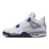Air Jordan 4 Retro Midnight Navy Unisex Sneakers White Light-Smoke-Grey Fire-Red DH6927-140