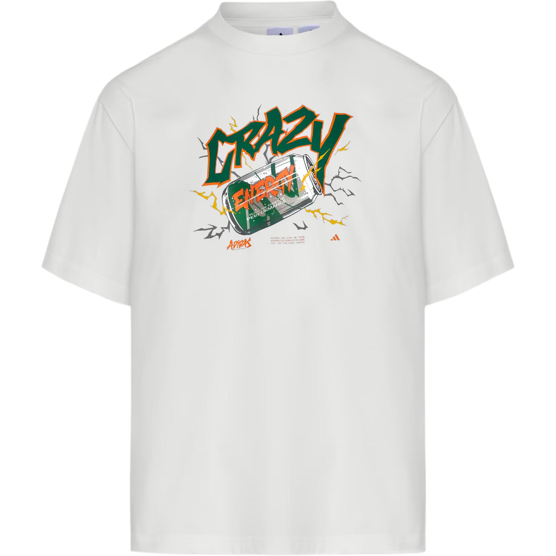 Adidas Basketball Knitted Loose Short Sleeve T-Shirt Men Tops KS5468 S