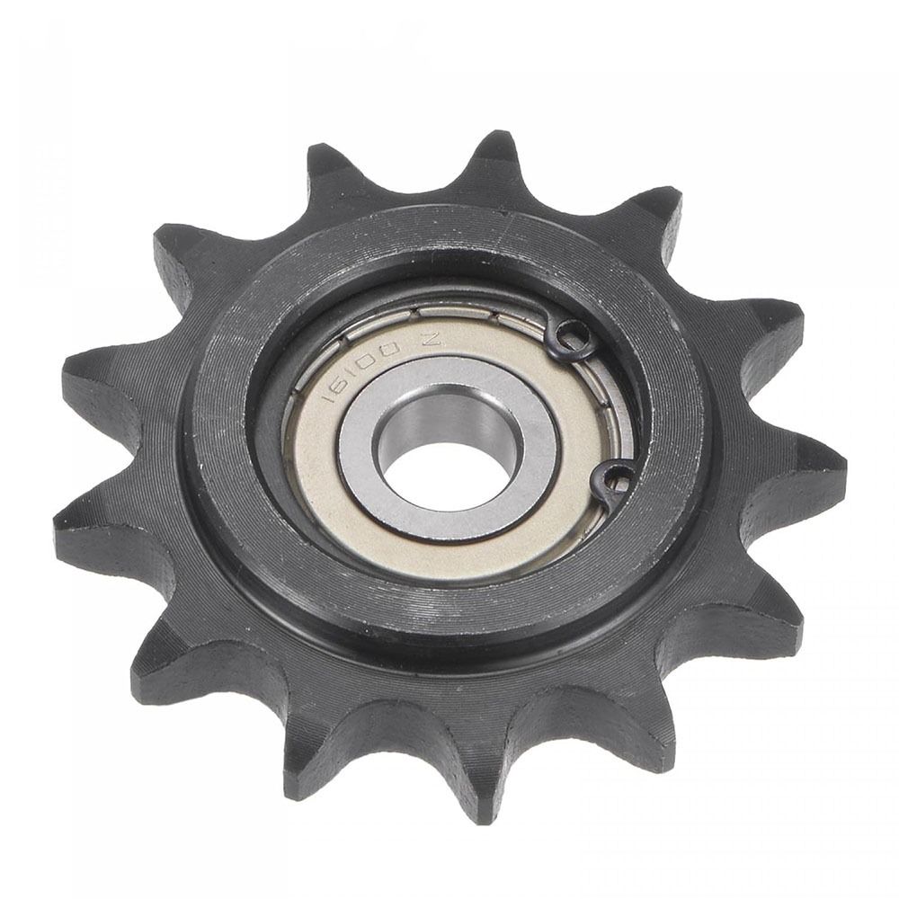 10mm Bore 1/2" Pitch Chain Idler Sprocket Bearing Circlip for ISO 08B Chains Machinery Transmission