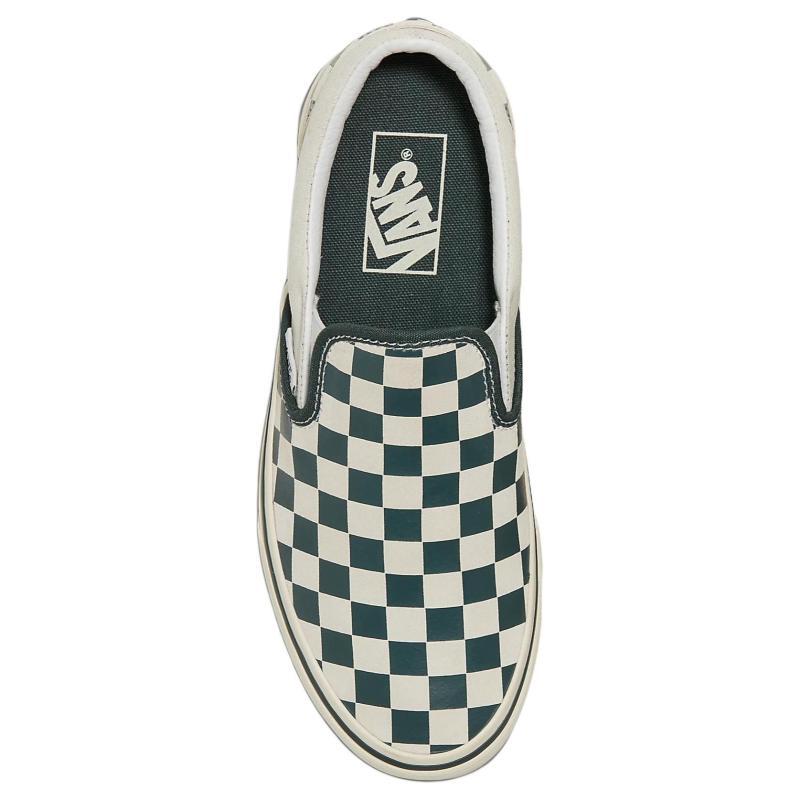 Vans Classic Slip On 'Checkerboard Green True White' Sneakers VN000BVZBGN