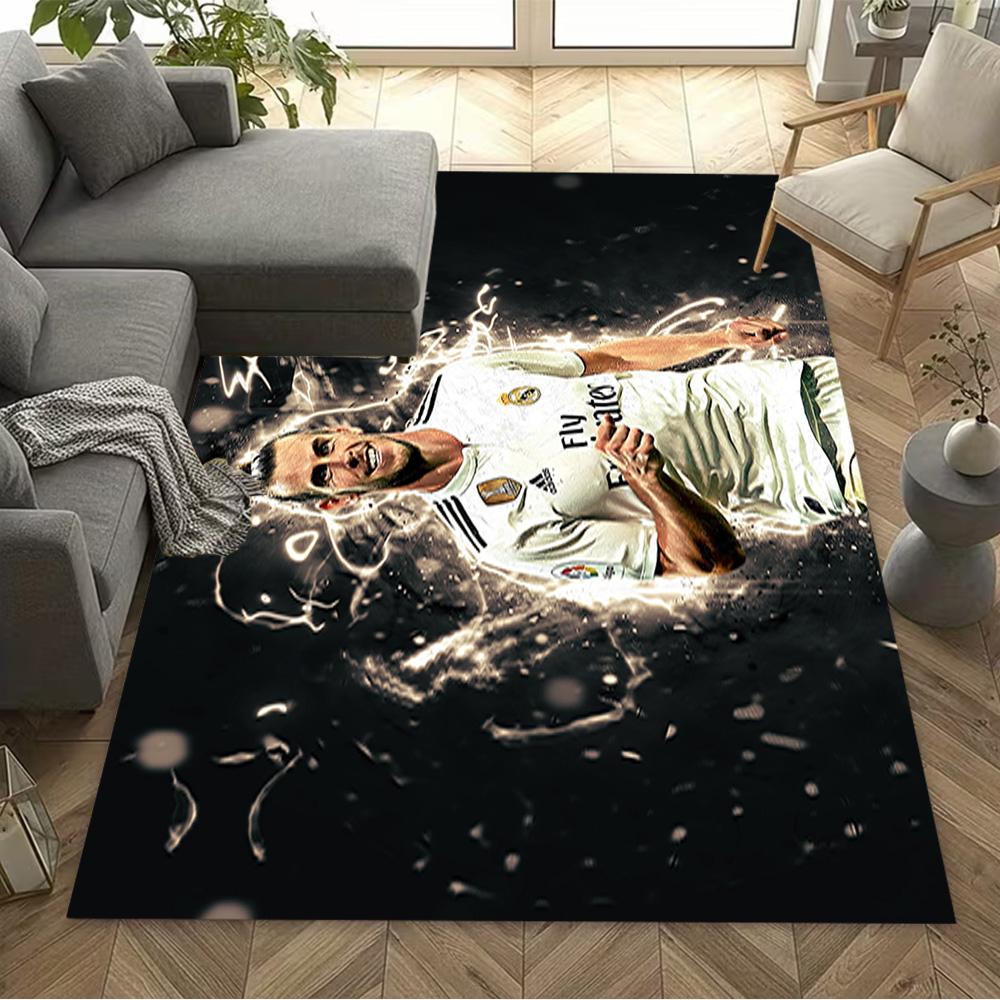 Soccer Player Action Floor Rug Office Rug Perfect for Foyer Entryway Study Room Dormitory Antislip Carpet Office Home Decor Gift for Festivals