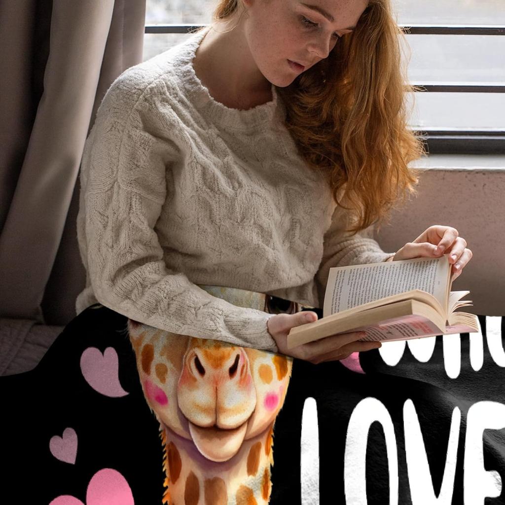 Giraffe Decke Giraffe Geschenke Für Mädchen Frauen Erwachsene Flanell Warm Weich Überwurfdecken Heimdeko Für Couch Sofa Bett Ganzjahres