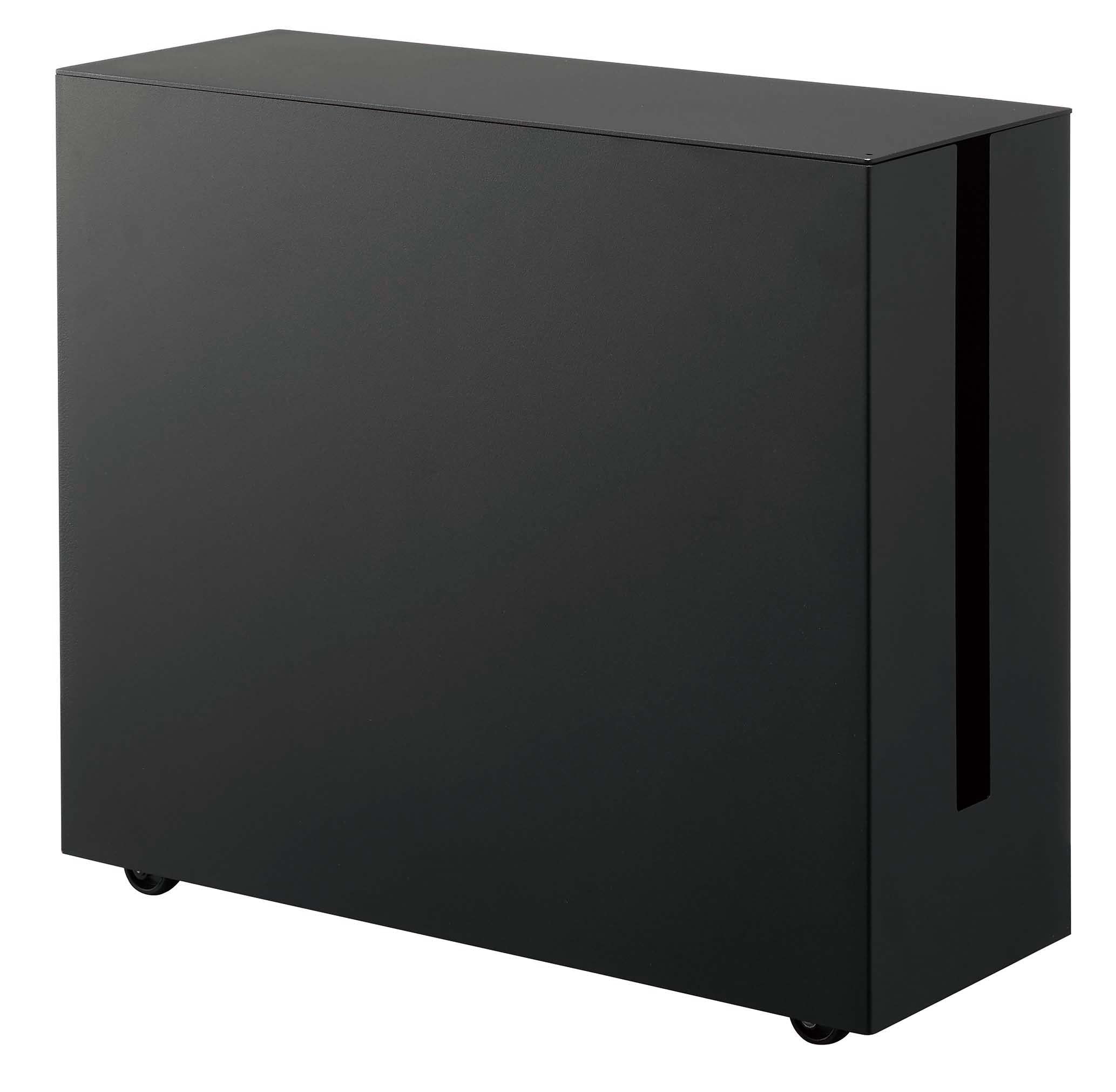 

Yamazaki Jitsugyo 5404 Cable Storage Rack with Hidden Mischief Telework Casters, Black, Approx. W40.1XD15.1XH34.8cm, Tower, Peripherals, Prevention, чорний