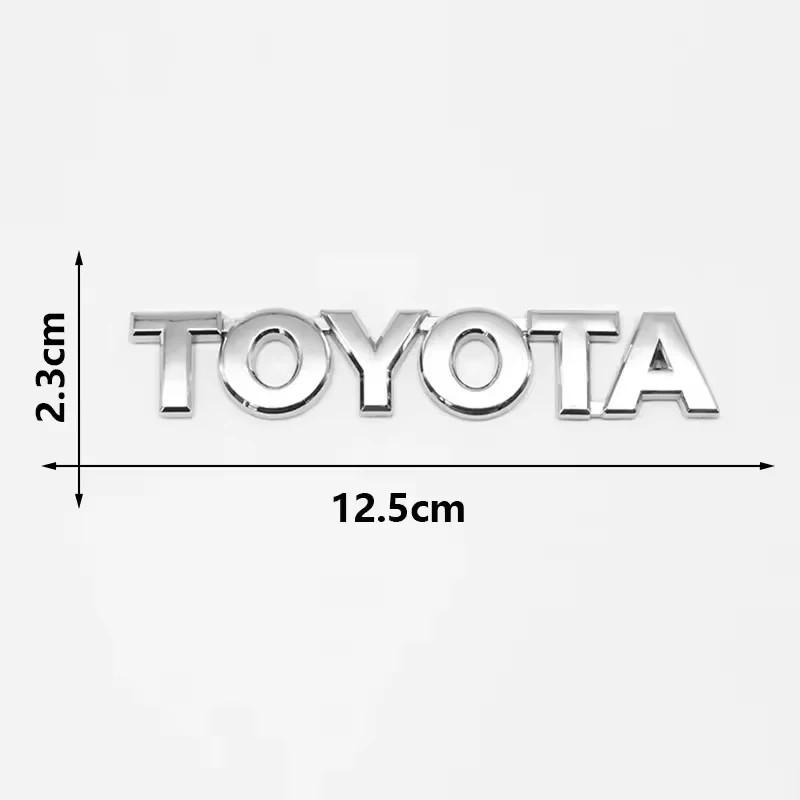 VTHD8 For Toyota camry chr corolla rav4 3D ABS Glossy Black Silver Letters Trunk Emblem Sticker Car styling auto Accessories Modified