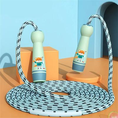Lovely Adjustable Child Jumping Rope Cotton Rope Fillet Design Skipping Ropes Cartoon Training Kids Jump Rope Kids Exercise