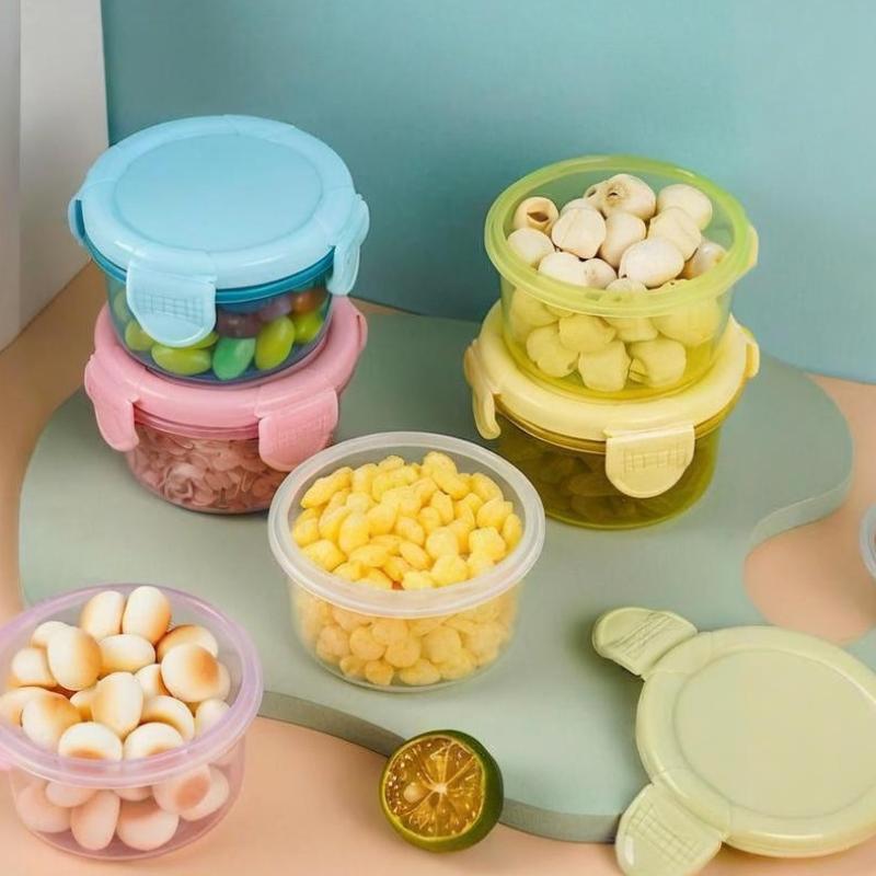 1/3/6Pcs Food Grade Mini Storage Box Baby Supplement Seasoning Sauce Packaging Storage Box Microwave