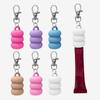 Practical Donut Silicone Keychain Cap Accessories Portable Durable Holder Keychain Compatible For Lipgloss Storage And Balm Cap