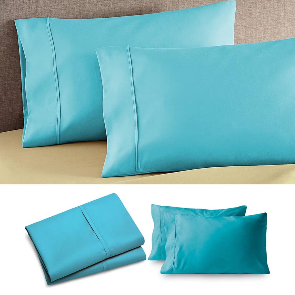 Set Of Two Extra-large Pillowcases - Ultra-soft Brushed Microfiber Pillowcases With Envelope Closure, 20x36 Inches, Cool And Breathable Bedding Set.