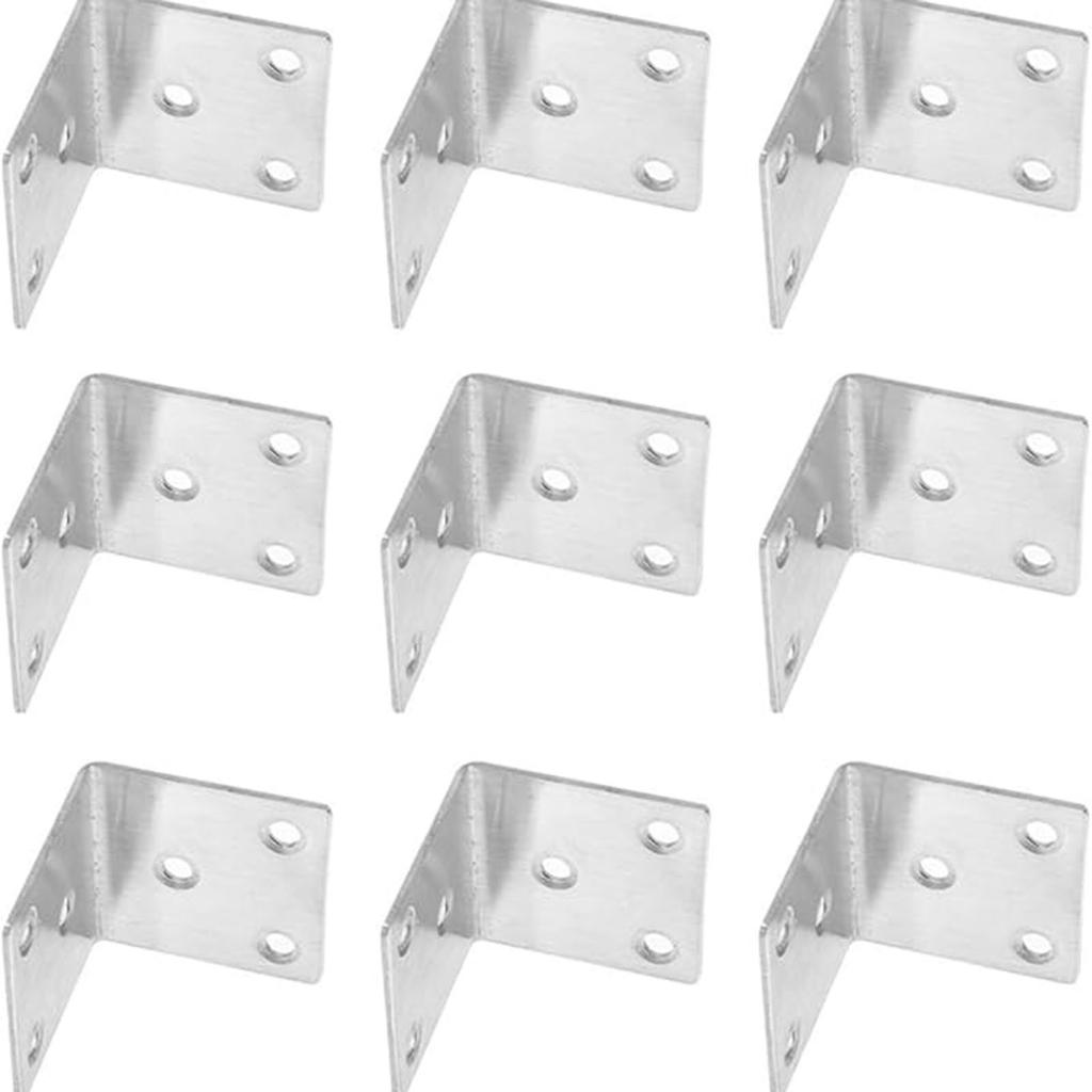 [Corner Code 40*40*40, Without Screws] Furniture Stainless Steel Corner Code Hardware For 90-degree Right-angle Furniture, Table And Chair