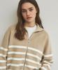 Wednesday Oasis For Woman W/Always High-Neck Striped Knit Zip-Up_2 Colors (Wc25-Kn06)