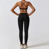 Autumn and winter tight yoga clothes, nude quick-drying sports suit, thin fitness clothes three-piece set