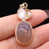 1Pc Unique Natural Stone Agate Pendant, Bohemian Irregular Women Charms for DIY Necklace Earrings Decoration Accessories, Carnival Jewellery Making