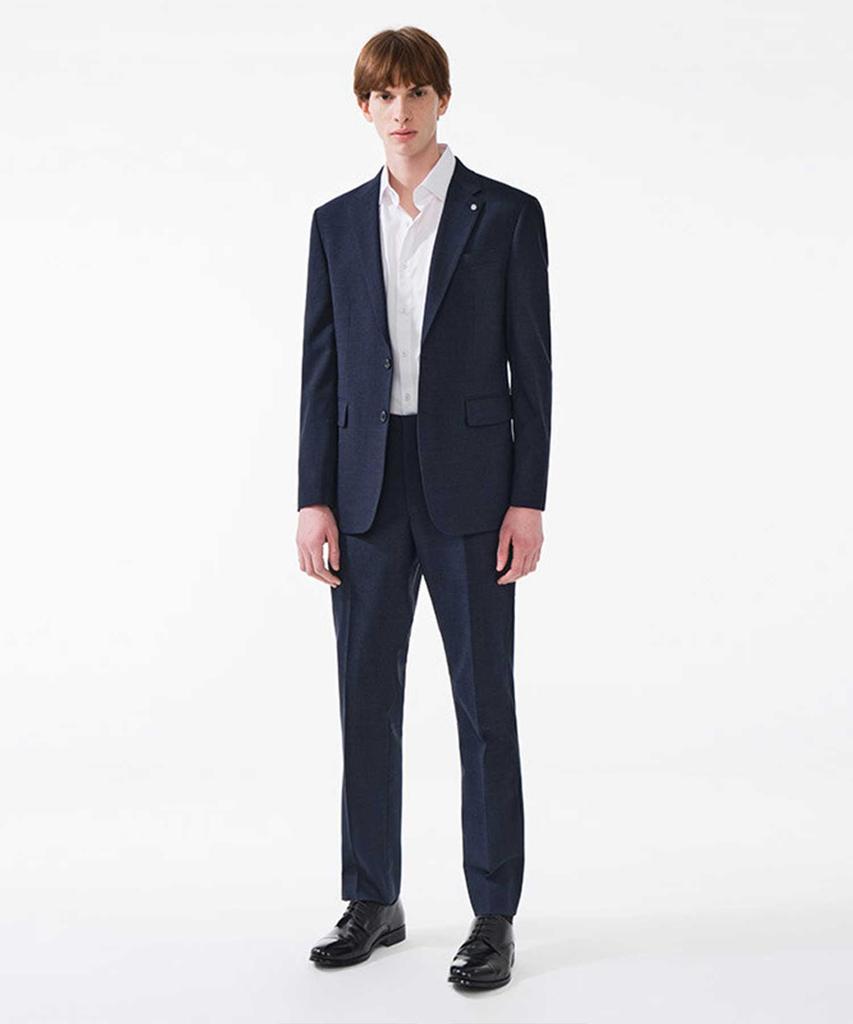 Stco Summer Wool 49 Micro Pattern Suit Set Navy (Classic Fit)_Ssjub56Set