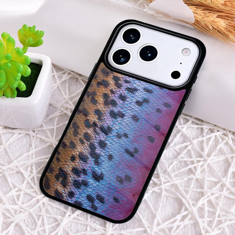 Rainbow Trout Fishing Skin soft Shockproof Phone Case for iPhone 17 Air 16e 15 11 12 14 13 Pro Max Cover Coque