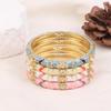 Vintage Enamel Flower Bracelet Ethnic Style Cloisonne Bangle Elegant Luxury Exquisite Bangles For Women  Jewelry