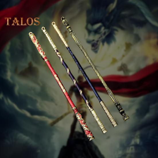 4 Teile/satz Wukong Goldene Knüppel Rake Staff Kit Geschnitzte Reise in den Westen Charakter Waffe Ruyi Jingu Bang Monkey King Bar Golden Hoop Stick Modell