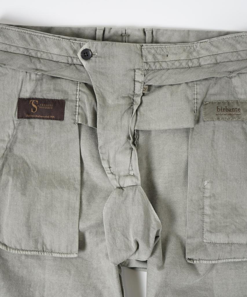 BIRBANTE Sondrio Stretch Satin Pants - Light Grey