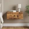 Wall Mounted Nightstand Reclaimed Wood 49 x 34.5 x 20 cm