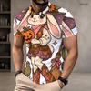 Men Plus Size Round Neck Short Sleeve T Shirt Cute Halloween Ghost Pumpkin Printed White Straight Hem Pullover