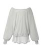 Mileko Sheer Off-Shoulder Sleeve Cloud Gray