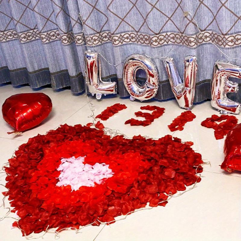 

1000pcs Fake Rose Petals, Artificial Rose Petals, Romantic Wedding Anniversary Valentine s Day Decoration темно-красного