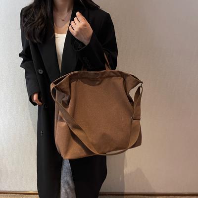 Simple and Fashionable Casual Versatile Canvas Bag Fashionable and Atmospheric Large-capacity Portable Shoulder Bag Crossbody Backpack
