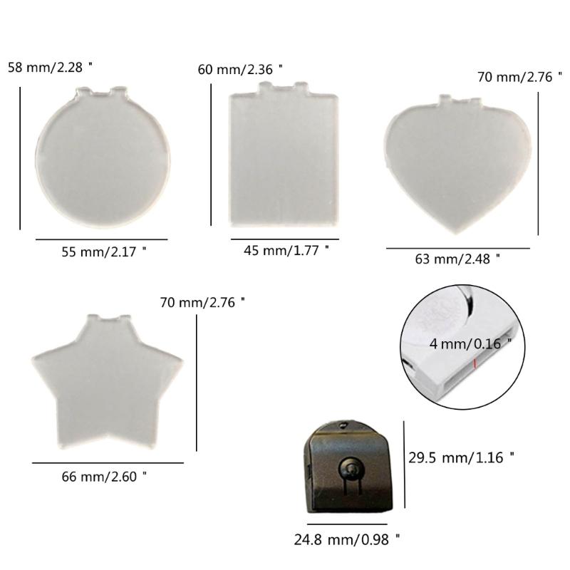 Light Up Hanging Ornaments Rechargeable DIY Acrylic Blank Pendant Charm with Rope for Festival Wedding Party Home Decor