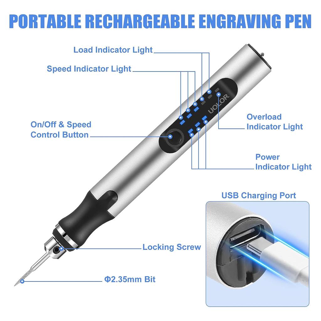Wireless USB Rechargeable Engraving Tool Electric Engraver Engraving Tool Portable Engraver Engraving Pen