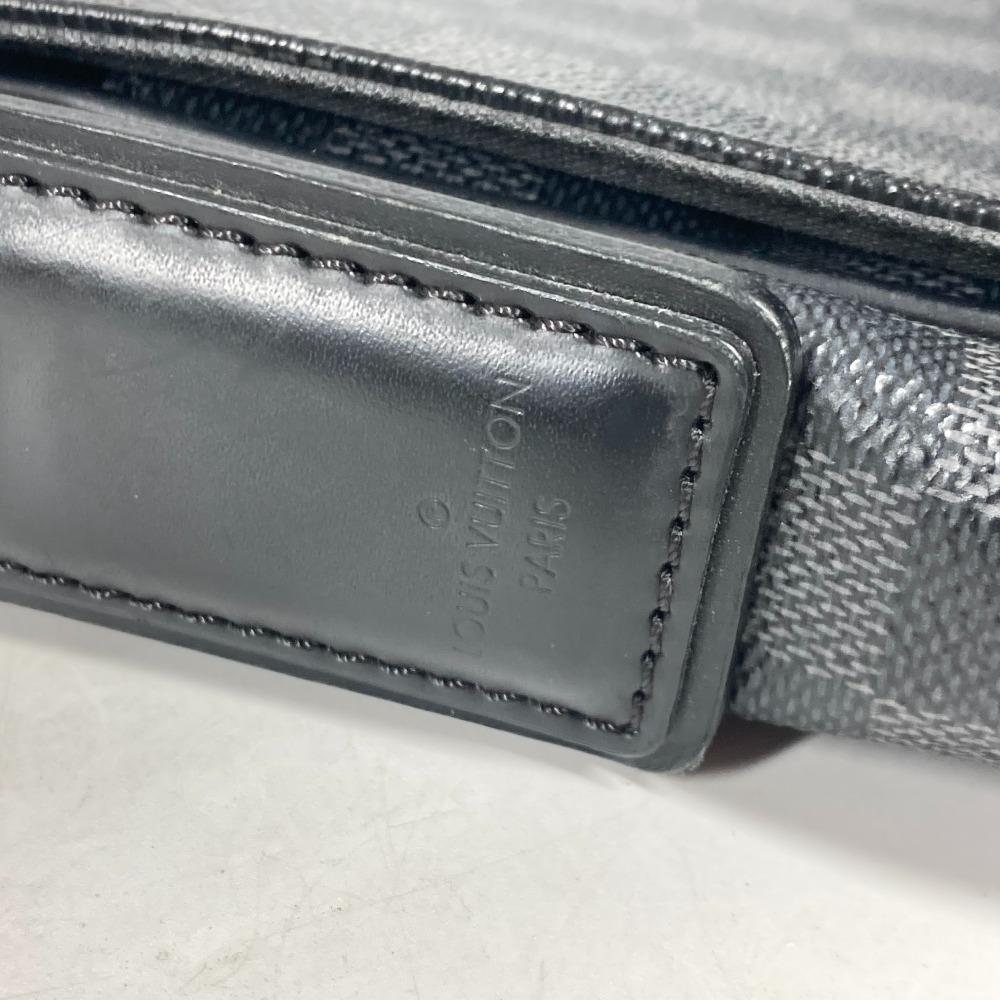 Louis Vuitton N41260 Damier Graphite District PM Crossbody Shoulder Bag Black