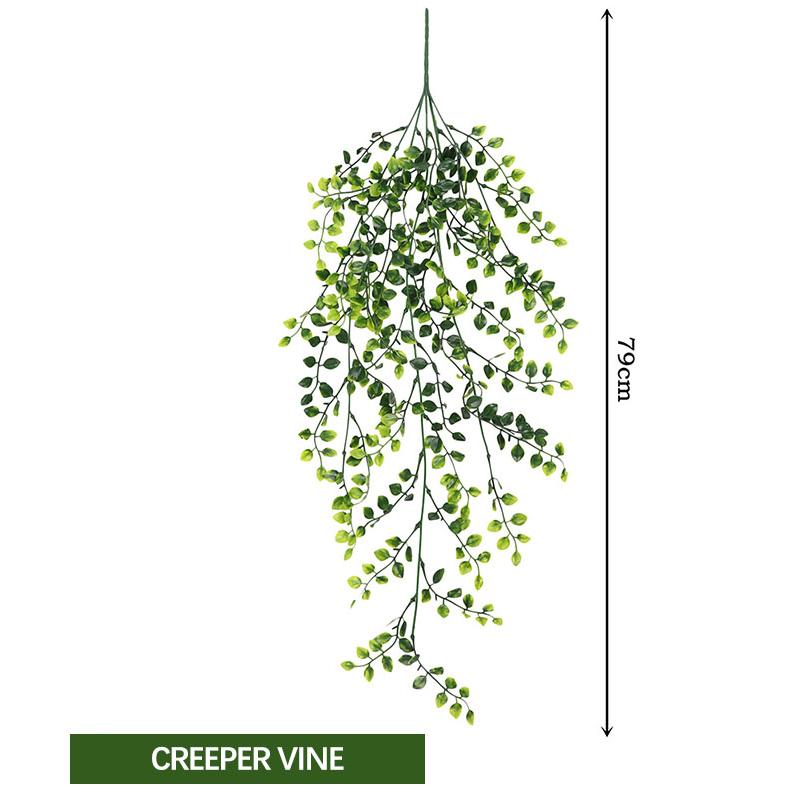 Artificial Persian Rattan Fake Hanging Boston Fern Plants Greenery Plastic Vine Wall Backdrop Wedding Party Home Garden Decor