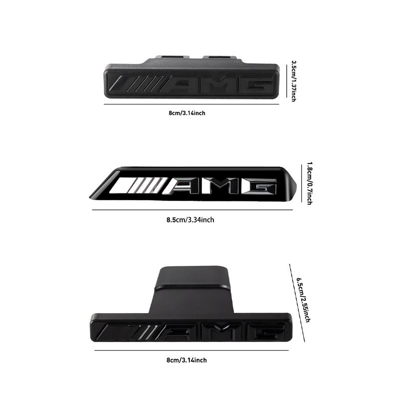 1 Peça Emblema AMG 3D ABS Adesivo de Emblema para Grade Frontal de Carro Para Mercedes Benz Amg X156 W204 W205 W203 W211 W212 W169 GLC CLK CLA A180