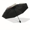Skull and Roses Circular Wall Art Decor Umbrella, Cute Umbrella with Cute Design, Portable 3-Fold Compact Umbrella for Men & Women, Valentine's Day Mo