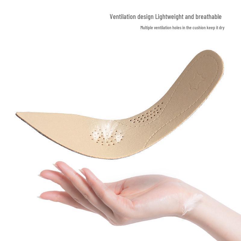 Pointed Toe Leather High Heel Cushion Inserts for Women - Breathable, Sweat-Absorbent, Soft, Shock-Absorbing, Anti-Slip