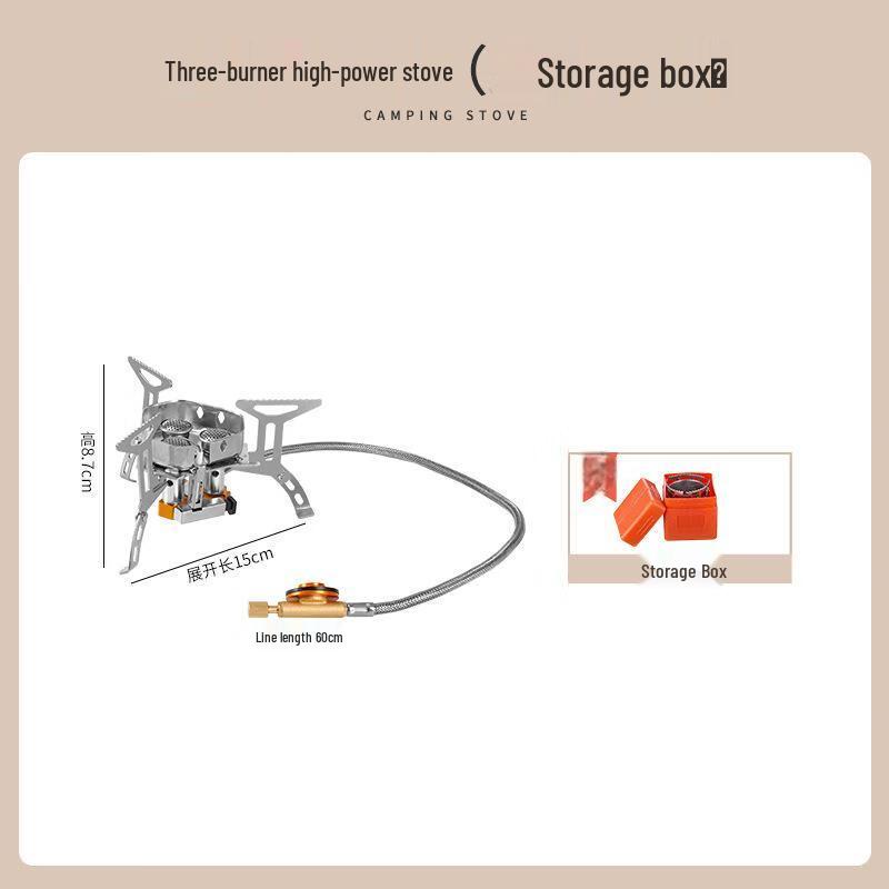 Zhi Chu Three-Burner Portable Camping Stove