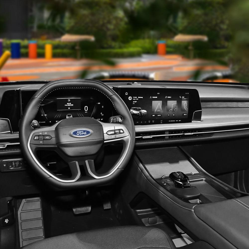 Car ABS Plastic Steering Wheel Logo Circle Trim Sticker For Ford Ranger ST Focus Kuga Mustang S-MAX Transit Mondeo Fusion Fiest ZT6