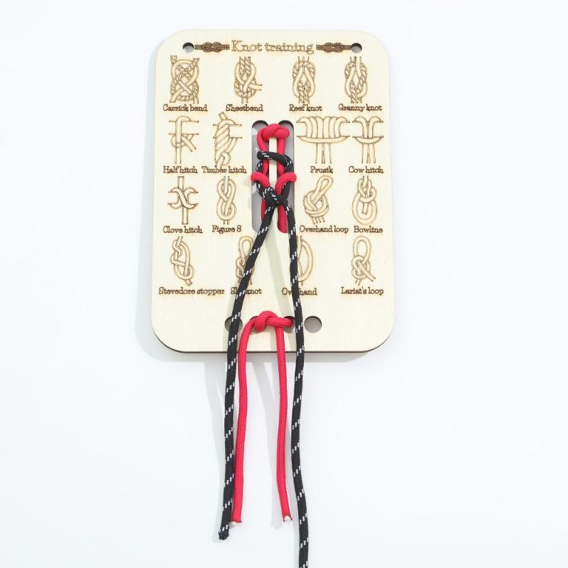 1PCS new wooden knot knot learning training board outdoor life-saving camping knot practice tool