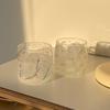 Busy Homemade, Summer Small Floral Glass Niche Retro Flower Juice Drink Glass Water Cup Cold Drink
